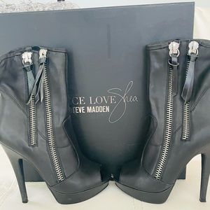 Stiletto Platform Open Toe Booties
